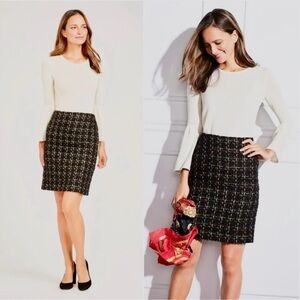 J McLaughlin Elm Skirt in Metallic Tweed. Wool & Mohair NWT Size 2